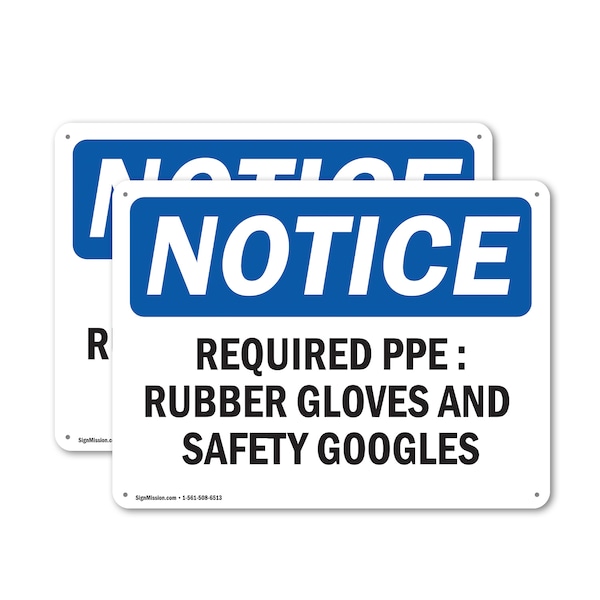 Signmission 10 in Height, 14 in Width, Plastic, Rectangle OS-2PACK-NS-P-1014-L-18045 - main